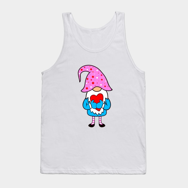 FUNNY Valentine Gnome Tank Top by SartorisArt1